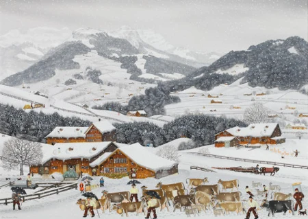 Winteralltag mit Alpstein, 1995/96.