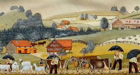 ALBERT MANSER — Kühe im Regen. — Koller Auktionen