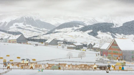 Winterlandschaft im Appenzellerland, das Elternhaus des Künstlers am Hirschberg, 2005