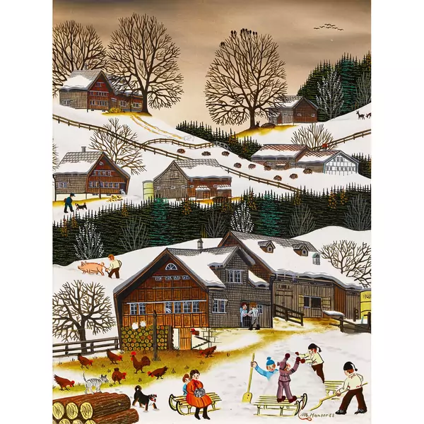 "Am Schneehaus spielen"