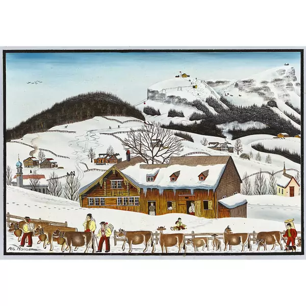 Appenzeller Alpabzug im Schnee