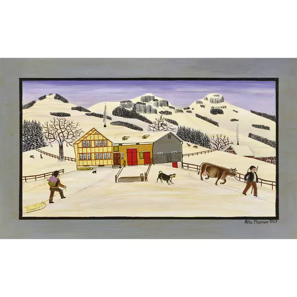 Winterszene im Appenzell