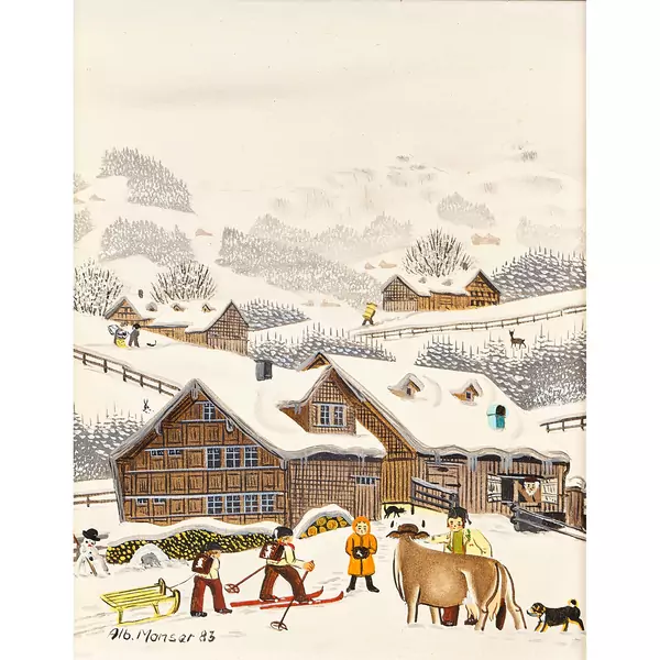 "Winter mit Fähnern, Kamor, Hoher Kasten"