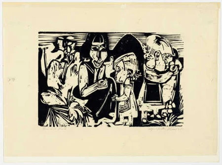ALBERT MÜLLER — Anna Müller mit Judith und Kaspar - Frau mit Kindern. 1925. — Koller Auktionen