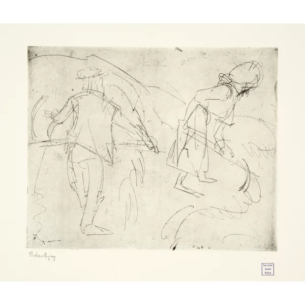 Albert Müller — Bauern beim Mähen