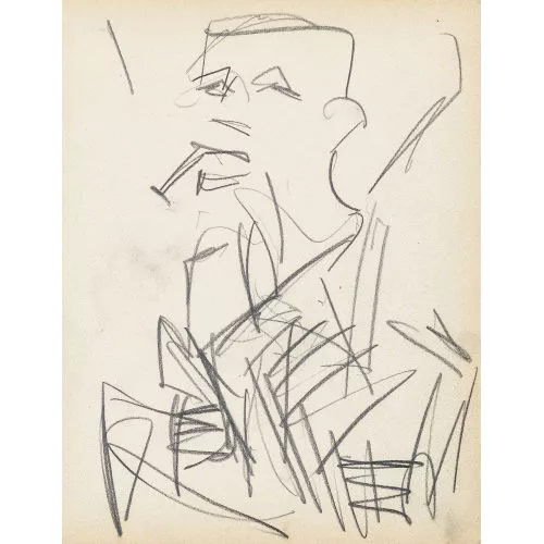 Albert Müller — Mann mit Zigarette.