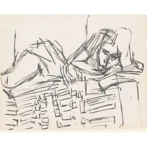 Albert Müller — Liegene Frau.