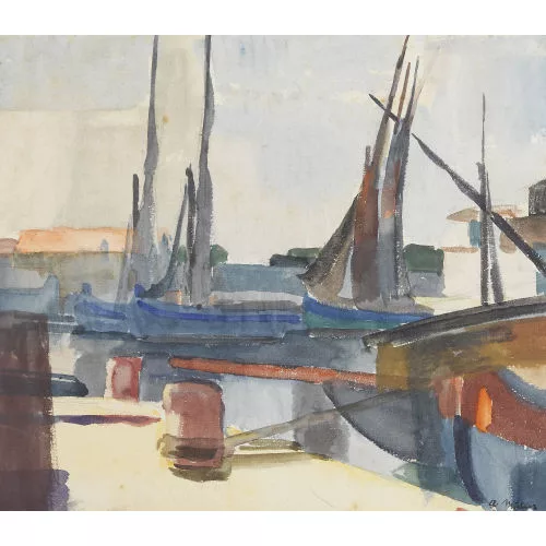 Albert Müller — Hafenpartie.