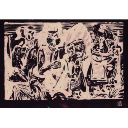Albert Müller — Anna Müller mit Judith und Kaspar - Frau mit Kindern.