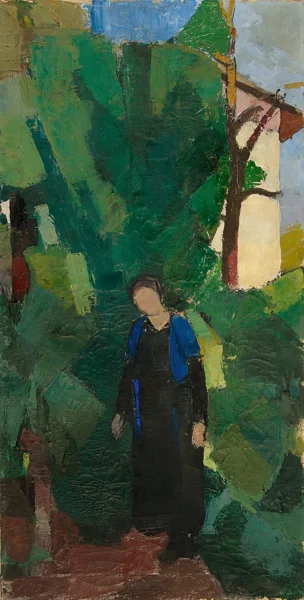 Albert Müller — Frau Burckhardt im Garten, 1921-22