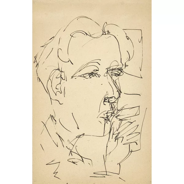 Albert Müller — Bildnis Ernst Ludwig Kirchner.