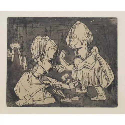 "Spielende Kinder - Kaspar und Judith"