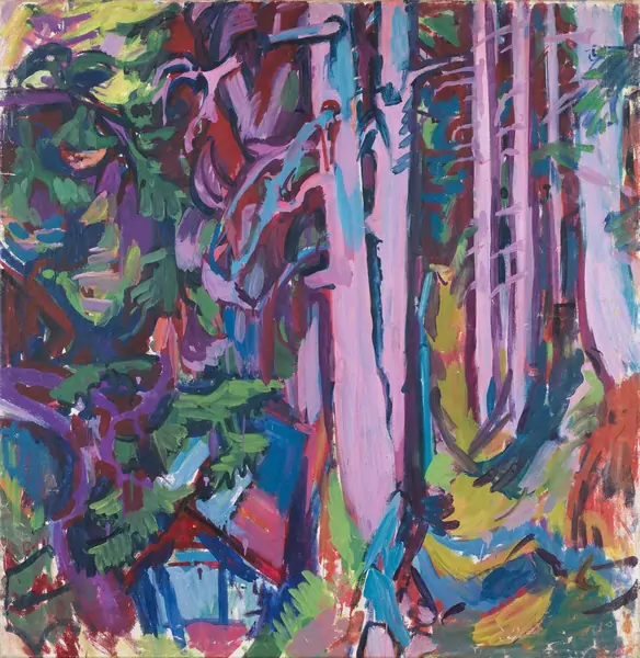 Albert Müller — Waldstück in Davos — Galerie Kornfeld