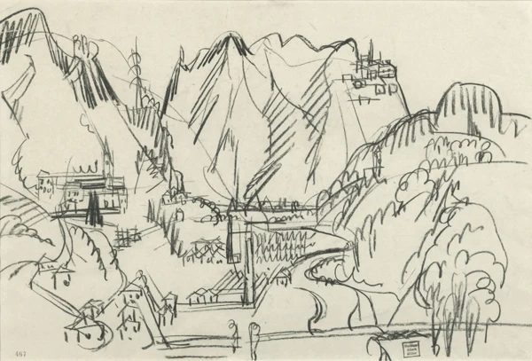 Albert Müller — TESSINER LANDSCHAFTLANDSCAPE IN TICINO