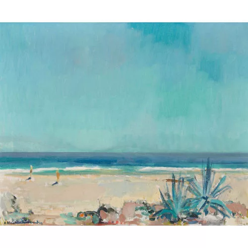 Albert Neuenschwander — Südfranzösische Strandpartie mit Agaven.