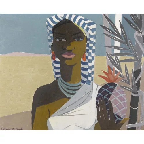 Albert Neuenschwander — Afrikanerin mit Ananas.