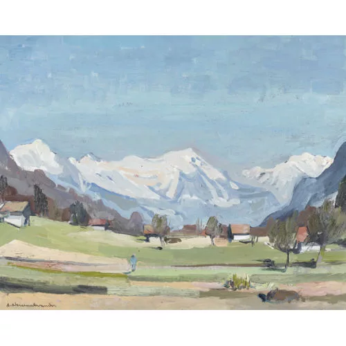 Albert Neuenschwander — "Goldswil mit Brienzer Rothorn".