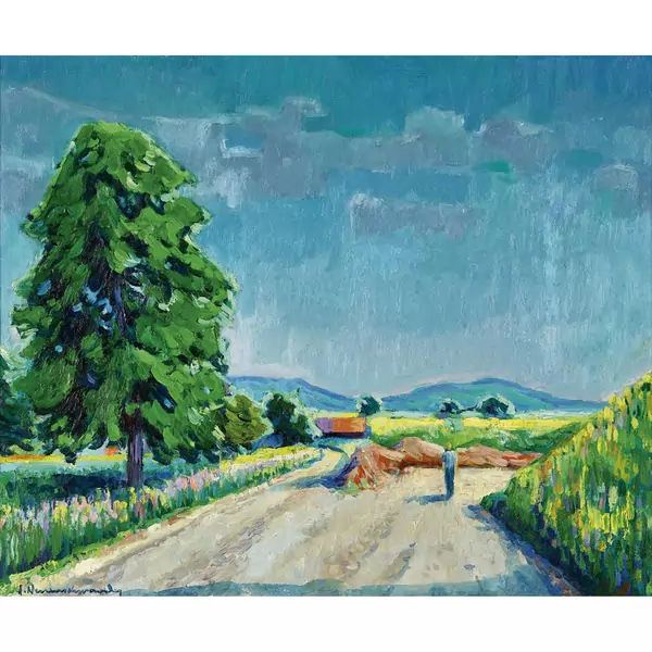 Sonniger Feldweg
