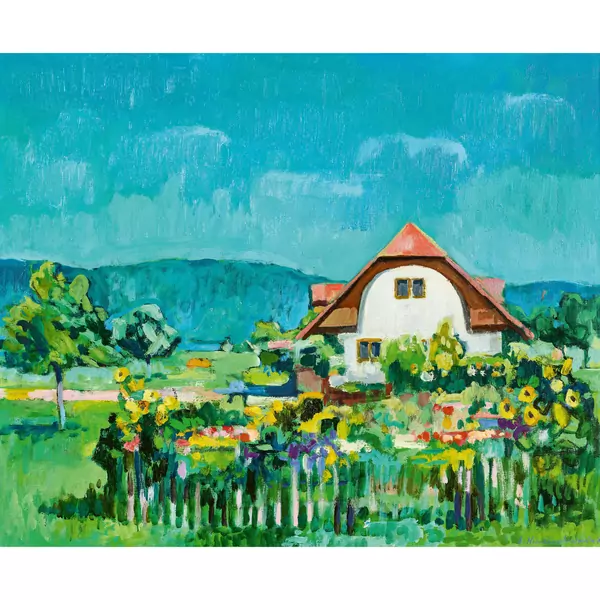 Berner Bauernhaus mit Ziergarten