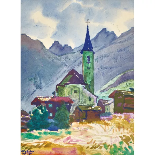 Albert Nyfeler — "Kippel, Kirche".