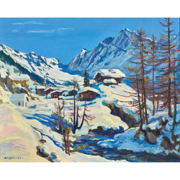 Albert Nyfeler — Das winterliche Lötschental.