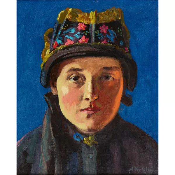 Albert Nyfeler — "Lötschentalerin in Sonntagshut".