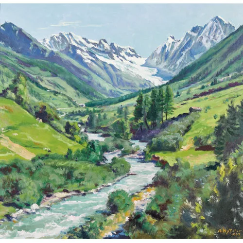 Albert Nyfeler — "Lötschental an der Lonza".