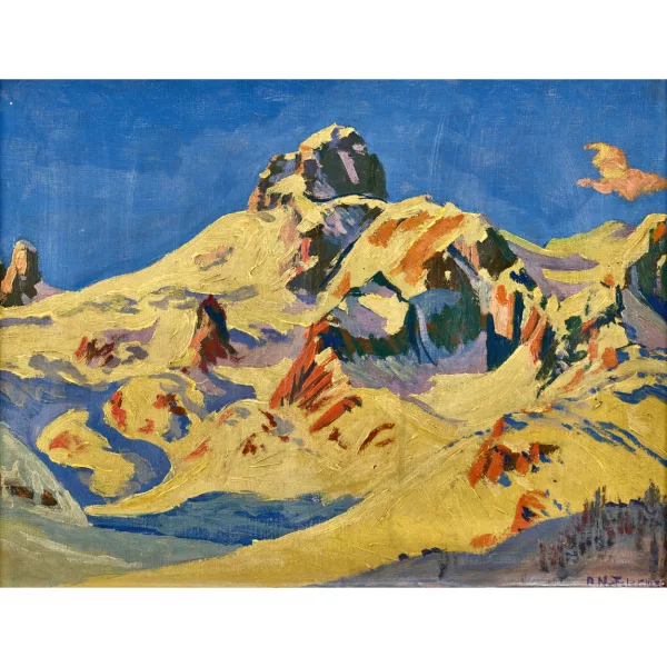 Albert Nyfeler — "Hockenhorn. Abendglühn".