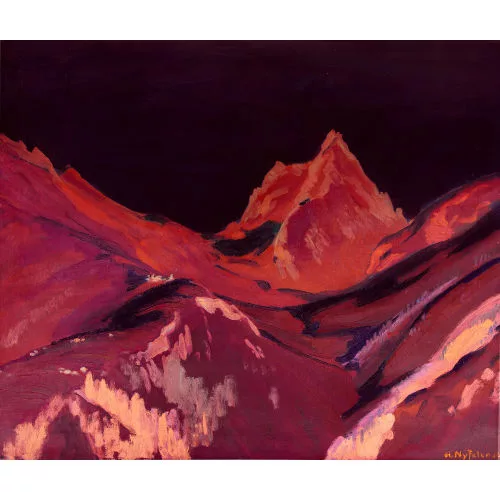 Albert Nyfeler — Sonnige Winteransicht vom Faldumrothorn im Wallis.