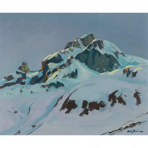 Albert Nyfeler — "Letzte Sonne am Hockenhorn".