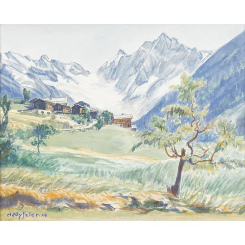 Albert Nyfeler — "Lötschental im Frühling".