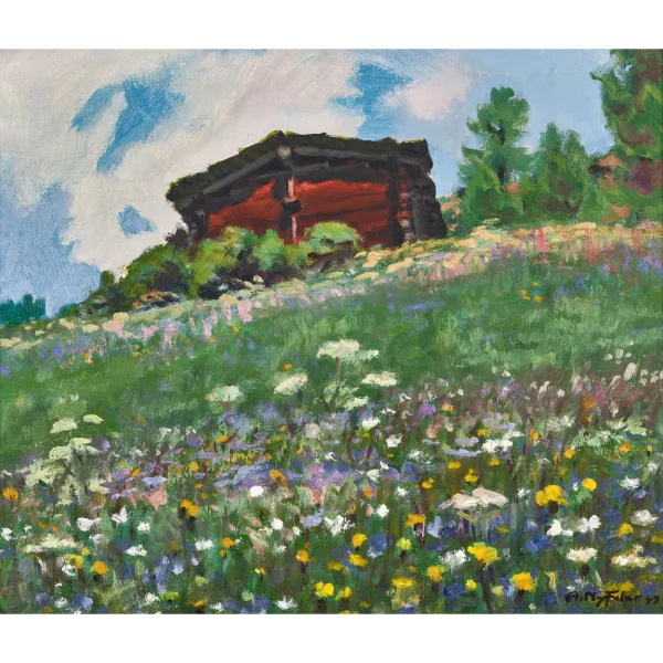 Albert Nyfeler — "Bergfrühling in Kippel".