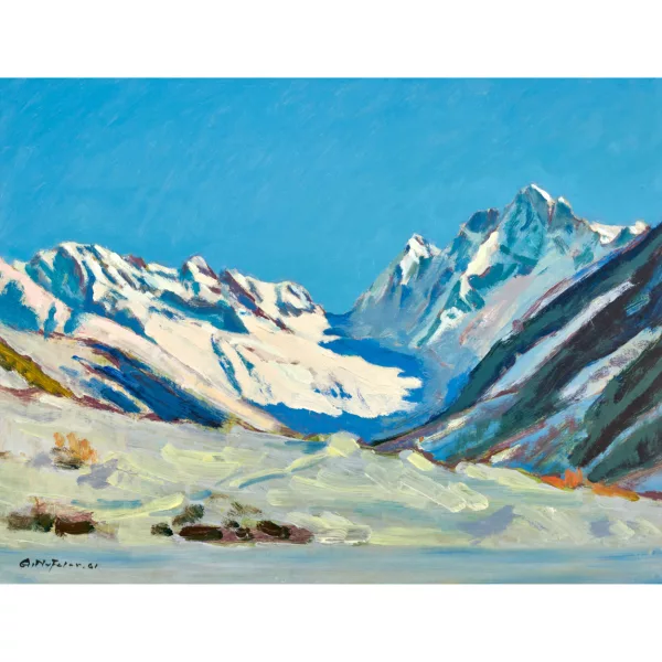 Albert Nyfeler — "Wintertag im Lötschental".