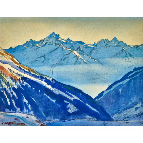 Albert Nyfeler — Winterliche Berglandschaft.