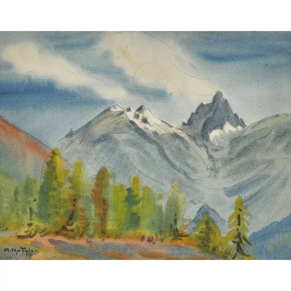 Albert Nyfeler — "Ausblick von der Fafleralp mit Faldumrothorn".