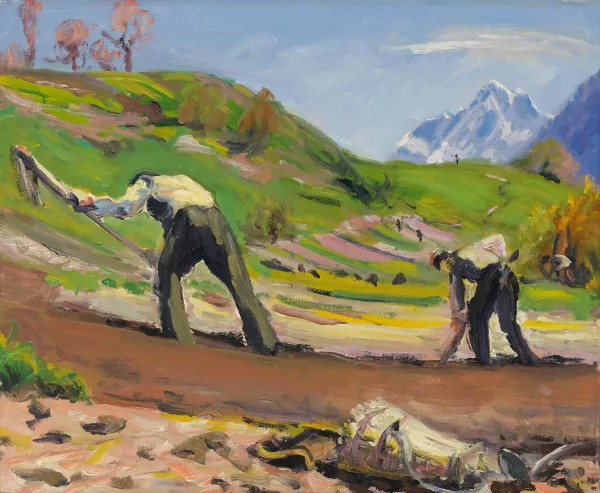 Albert Nyfeler — Hauer im Lötschental, Frühling Morgens
