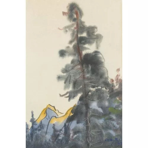 Albert Nyfeler — Berglandschaft mit Lärche.
