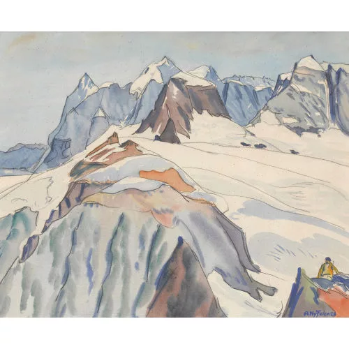 Albert Nyfeler — Walliser Gebirgslandschaft.