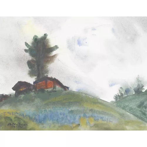 Albert Nyfeler — "Am Höhenweg bei Weritzalp".