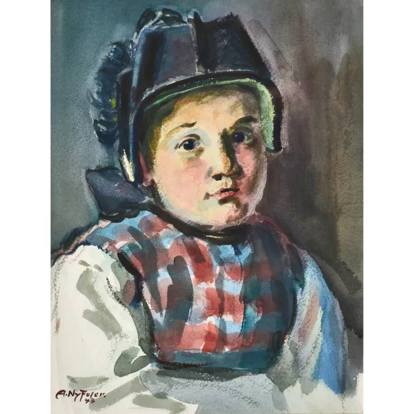 Albert Nyfeler — "Lötschentaler Meiteli (in Sommer-Werktagstracht)".