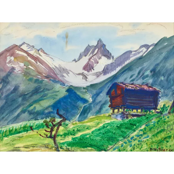 Albert Nyfeler — "Faldumrothorn von der Guggialp aus".