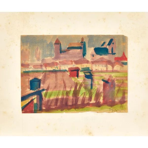 Albert Pfister — Ansicht der Stadt Rapperswil.
