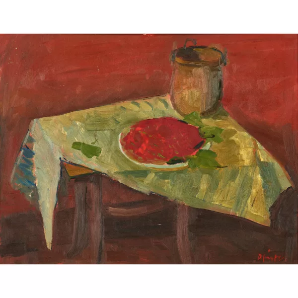 Albert Pfister — "Stillleben (Teller mit Beeren)".