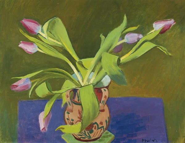 Albert Pfister — Stillleben mit Tulpen