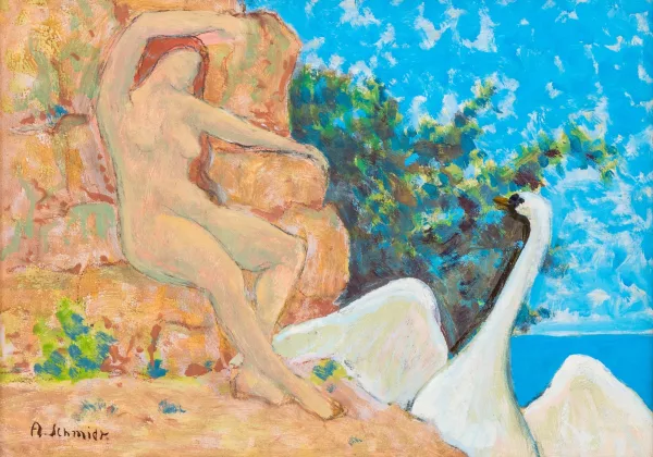 Albert Schmidt — Léda et le cygne