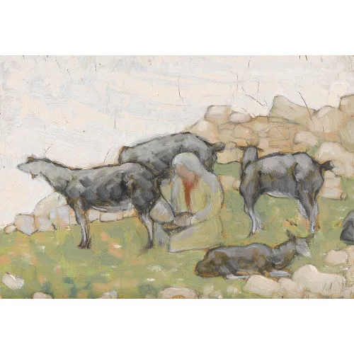 Albert Schmidt — "Beim Melken".