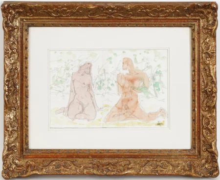 Couple agenouillé