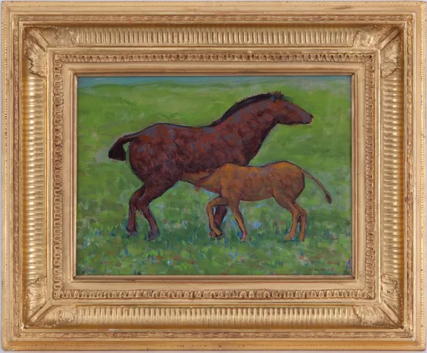 Albert Schmidt — Jument et son poulain au parc