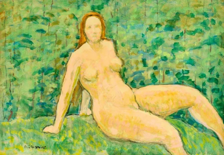 Femme nue assise