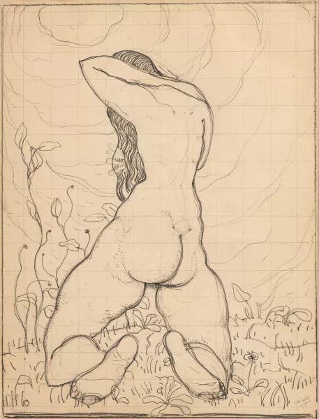 Albert Schmidt — Etude pour "Femme rousse agenouillée (c.1916)",